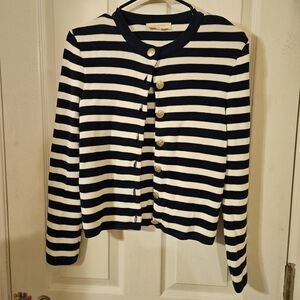 Alex Mill Black and White Striped Cardigan